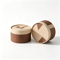 Boîte en carton kraft de qualité alimentaire pour gâteaux et desserts, design personnalisé, tube cylindrique de luxe pour biscuits et cheesecakes, emballage en tube de papier