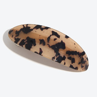 Épingle à cheveux en acétate personnalisée de forme ovale classique de luxe YJL, élégante pince à cheveux pour femmes, motif léopard rétro, pince à cheveux tendance