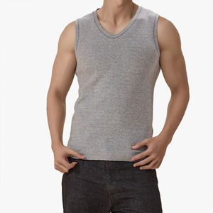 Seamless Thermal <b>Vest</b> For <b>Men</b> Sleeveless 100% Cotton Gilet Double-Sided <b>Fleece</b> Lined Base Layer For Autumn And Winter - Product Image 4
