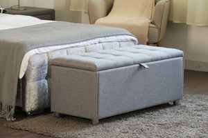 Industrial Multifunctional Shoe Storage Shelf Bench Box Bed End <strong>Stool</strong> Living Room Furniture Home <strong>Stool</strong> &amp; Ottoman Modern Fabric - Product Image 2
