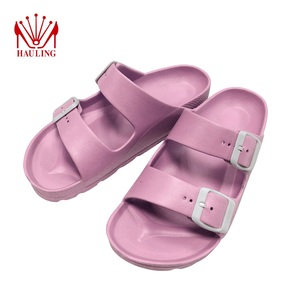 Sandalias elegantes de EVA con doble correa, venta al por mayor, logotipo personalizado, hebilla ajustable, impermeables, para interiores y exteriores - Product Image 5