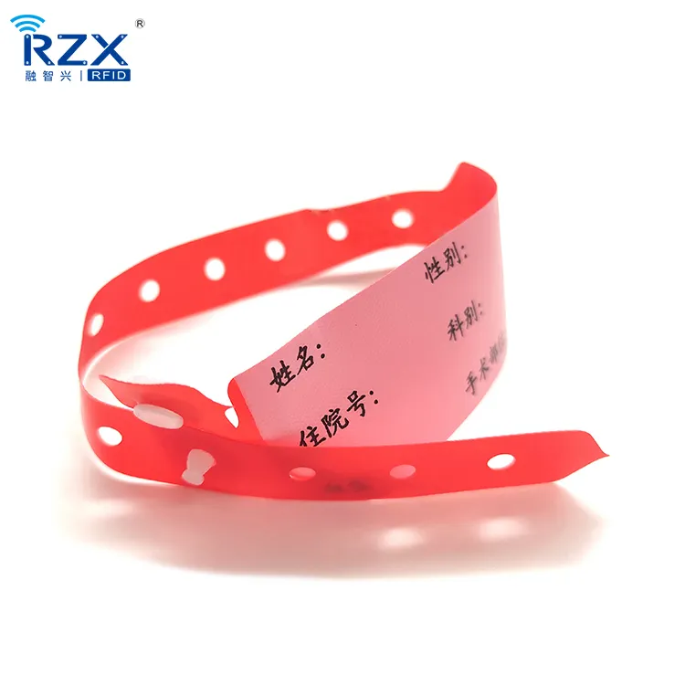 Cinturino/bracciale RFID con cinturino Id paziente in Pvc F08 TAG Smart RFID Band per ospedale