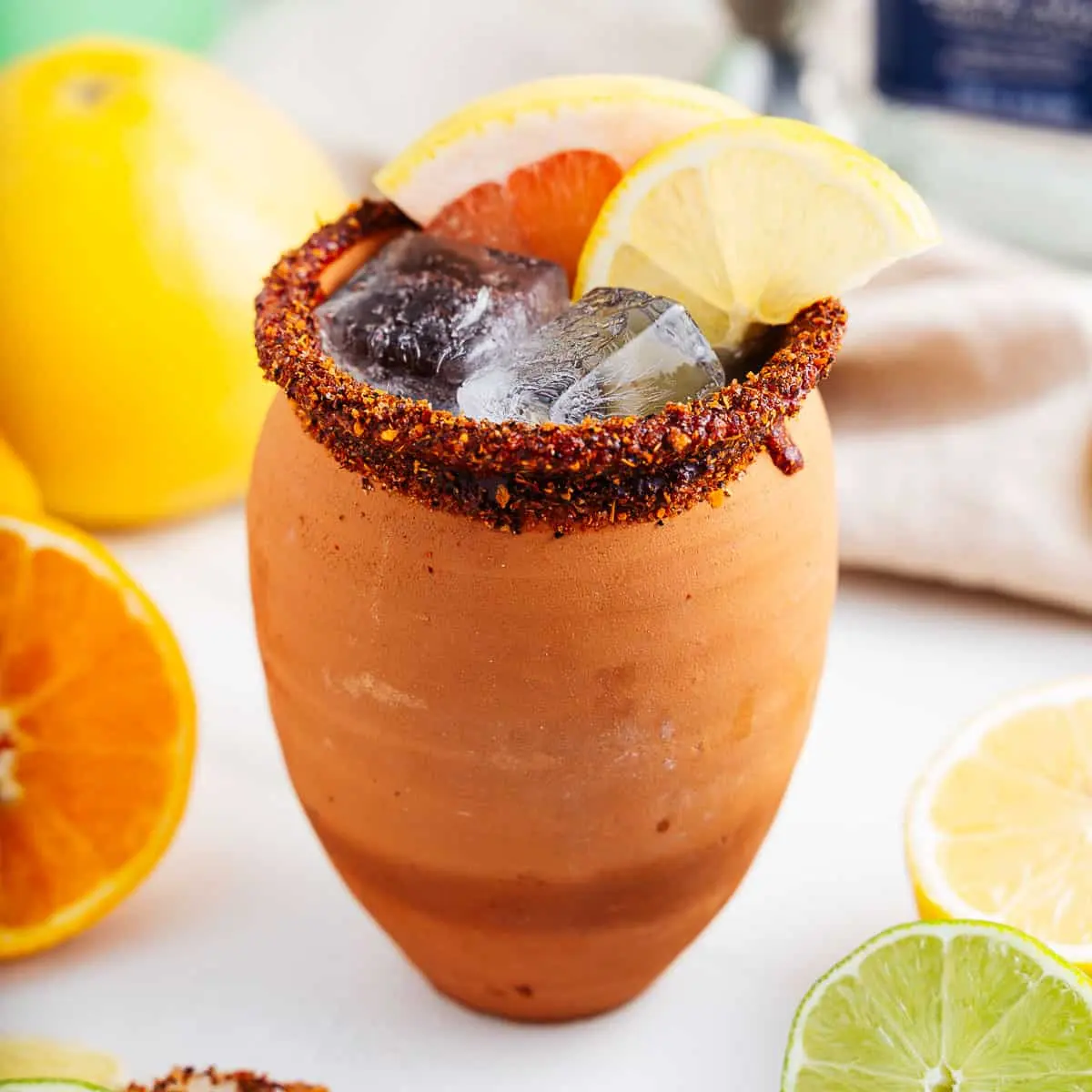 Jarritos messicano Cantaritos de Barro Cocktail tazza di Terracotta per Tequila Mojitos Taco con Logo personalizzato