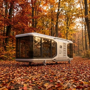 Casa Prefabricada Modular Móvil Tipo Cápsula Espacial Moderna con Estructura de Acero, Contenedor Portátil para República <span class=keywords><strong>Dominicana</strong></span>, <span class=keywords><strong>Casas</strong></span> Prefabricadas Pequeñas <span class=keywords><strong>en</strong></span> <span class=keywords><strong>Venta</strong></span> - Product Image 1