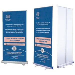 Outdoor Mobile Banner Design Pop Up Digital Retractable Pull Up Roll Up Banner Stand Aluminium Roll Up Banner