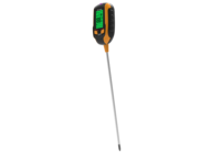Testeur d'humidité du sol LCD 6 en 1 avec mesure du pH, de la température, de la luminosité, de l'humidité, de la salinité et de l'environnement, profondeur 30 cm, utilisation intérieure/extérieure