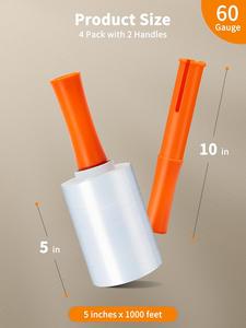 80 gauge <b>stretch</b> <b>wrap</b> with strong self-adhesion and tear resistance. Comes with convenient handle for easy use - Product Image 2