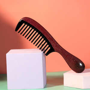 Sandalwood Scalp Massage Hair Brush 15-20Cm <b>Wide</b> Tooth For General Population - Product Image 1