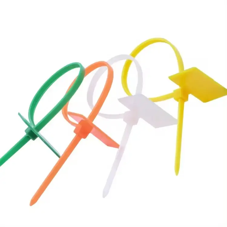 Colored Cable Ties 150/200mm Self-Locking Marker Plastic Cable Tag Zip Ties Nylon Marker Cable Tag Tie