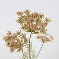 Bouquet de fleurs artificielles en soie rose et blanche, effet toucher réel, style Queen Anne, 70 cm, pour mariage, décoration de table, centre de table, fête
