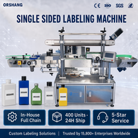 Etiquetadora Automática Profesional Orshang de un Solo Lado para Botellas Cuadradas y Planas, Bebidas, Salsas, Aceite de Cocina y Productos de Limpieza