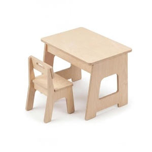 Ensemble table et <span class=keywords><strong>chaise</strong></span> pour enfants en contreplaqué de bouleau, meubles en bois DIY pour tout-petits, bureau <span class=keywords><strong>Montessori</strong></span> pour enfants, table et <span class=keywords><strong>chaise</strong></span> d'étude pour enfants - Product Image 2