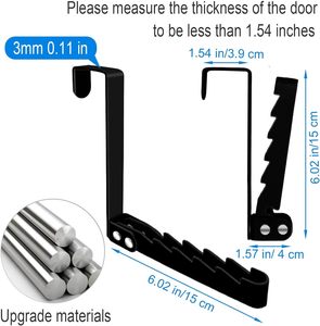 Porte-manteau pliable <span class=keywords><strong>à</strong></span> suspendre sur la porte 15x15cm, couleur comme sur l'image, <span class=keywords><strong>petit</strong></span> séchoir <span class=keywords><strong>à</strong></span> <span class=keywords><strong>linge</strong></span> pour suspendre les vêtements - Product Image 2