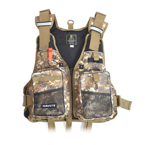 Gilet de pêche JARUSITE en tissu Oxford rouge, haute flottabilité, équipement de pêche sur roche, gilet de sauvetage professionnel pour usage extérieur - Product Image 3