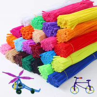 Tiges en chenille de 8 mm d'épaisseur en plusieurs couleurs, nettoyeurs de tuyaux pour l'art et les décorations DIY, fournitures créatives pour l'artisanat, 30 cm, 100 pièces