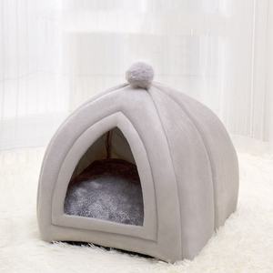 <span class=keywords><strong>Lit</strong></span> pour chat pliable écologique, chaud, antidérapant, en peluche, motif uni, pour pomeranian, chihuahua, fabricant - Product Image 5