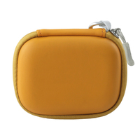 Nouvelle Tendance 2026 : Étui de Rangement Personnalisable pour Écouteurs en EVA Rigide Orange, Portable, Antichoc, avec Poche en Filet et Sangle Élastique