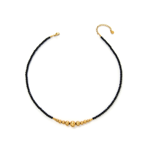 Collar de Cuentas de Moda, Chapado en Oro Negro y PVD, Acero Inoxidable 316L, Unisex, Sostenible y Resistente - Product Image 2