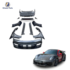 ชุดบอดี้คอนเน็คเตอร์แบบมีที่เกี่ยวด้านหน้าของ B900ไฟเบอร์คาร์บอนสำหรับ Porsche <span class=keywords><strong>911</strong></span> 992 <span class=keywords><strong>Carrera</strong></span> <span class=keywords><strong>2020</strong></span> + บั๊มเปอร์ตะขอตัดแบบใหม่ - Product Image 1