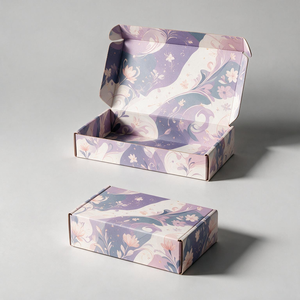 Cute Sheep <b>Pattern</b> Eco-Friendly Recyclable Corrugated Board Folder Rectangle Shape Four Color Printing Handle Art <b>Paper</b> Fashion - Product Image 2