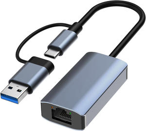 USB-C multiport 2-en-1 Station d'accueil multiport 1000mpbs Type C à RJ45 USB 3.0 conversion séparateur usb-c hub ordinateur portable pour <span class=keywords><strong>macboo</strong></span> - Product Image 3
