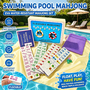 Set Mahjong Galleggiante <span class=keywords><strong>per</strong></span> Piscina, Accessorio <span class=keywords><strong>per</strong></span> Resort di Lusso, <span class=keywords><strong>per</strong></span> Attività Sociali degli Ospiti con Tessere in EVA - Product Image 2