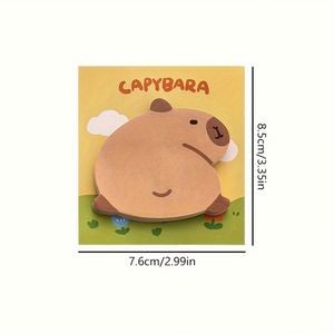 Kawaii Cartoon Capybara Shaped Sticky Notes Set Assorted Cute Design <b>Memo</b> <b>Pads</b> Customizable Adorable Office Daily - Product Image 2