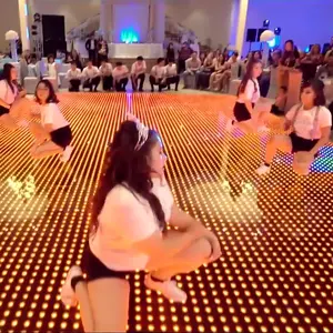 En çok satan ışık Up düğün parti işıklı Led dijital dans zemini Mat