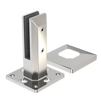 Spigot de balustrade carré en verre sans cadre et acier inoxydable de haute qualité, au design moderne, résistant à la rouille, pour balcon, terrasse et escalier