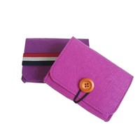 Dompet Ponsel Anti Maling Bahan Felt Custom, Tas Promosi dengan Ritsleting dan Kancing, Unisex, Merek Baiger, Warna/Ukuran Dapat Disesuaikan
