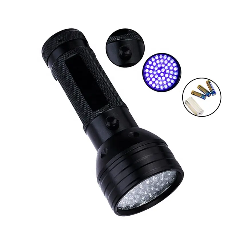 Fonte De Fábrica 51LED Lanterna UV Alumínio Liga Habitação 51LED 395nm UV Detecção Lanterna