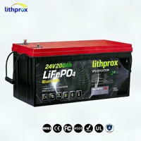 Batterie LiFePO4 Chauffante 24V 200AH 5KW Grade A 6000 Deep Cycle Marine CAN Bus Smart BMS M8 Terminal CE RoHS IP67 OEM/ODM