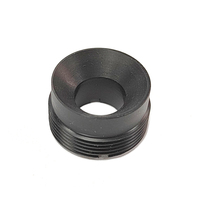 Adaptateur d'objectif usiné CNC de haute précision, anneau fileté en aluminium anodisé noir, service d'usinage OEM pour caméra et microscope