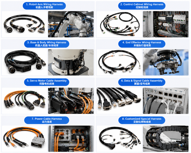 Custom Robot Wiring Harness for Service Robot and AGV