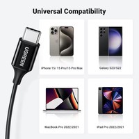 UGREEN EP103 Headphone USB C Berkabel In-Ear dengan Mikrofon dan Kontrol Volume, Isolasi Kebisingan, Port Tipe C