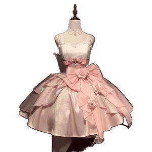 Robe Lolita de princesse JSK rose, robe de fête, naturelle, antistatique, longueur au sol, <span class=keywords><strong>petite</strong></span> fleur, anniversaire, fuite, mignonne, douce - Product Image 1