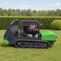 Tondeuse à gazon télécommandée sur chenilles, tondeuse à pentes RC, largeur de coupe 1200 mm, pente de 55 degrés, broyeur à fléaux diesel pour jardin