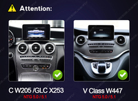 MEKEDE EU STOCK Système Linux Écran WiFi BT Car-play Auto Dual-core Cortex-A7 pour Benz C W205-GLC X253-V Class 2014-2018 NTG 5.0