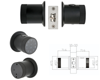 Serrure de porte intérieure intelligente avec empreinte digitale, carte et Wi-Fi, noire, compatible Tuya App