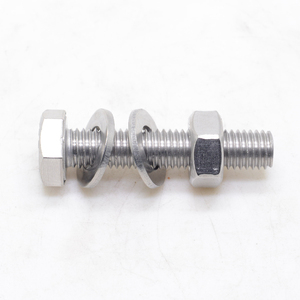 สลักเกลียวหัวกลม DIN931 สแตนเลสเกรด SS316 ขนาด M10x90 เกลียวครึ่งตัว พร้อมน็อต ผิวเรียบ - Product Image 1