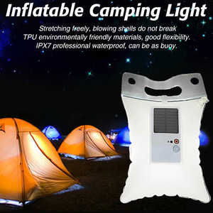 Solar Powered Camping Lamp LED Portable <b>Inflatable</b> Light Outdoor Use 120 Lm/W Lithium Battery Freestanding - Product Image 5