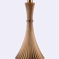 Lampe de table européenne vintage crème avec abat-jour en verre gaufré, base en métal doré antique, LED AC à intensité variable, lumière chaude, pour chambre à coucher ou bureau