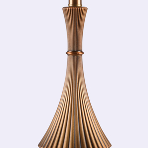 Vintage Cream Style Table Lamp with Embossed Glass Shade, Antique Gold Metal Base, Warm Light Bedside Desk Lamp for Bedroom - Product Image 5