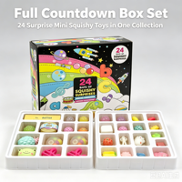 Calendrier de l'Avent 24 Jours : Assortiment de Mini Jouets Squishy Anti-stress Mignons – Idéal pour les Enfants de 5 Ans et Plus – Cadeau de Noël