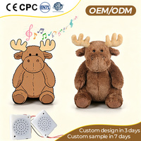 Peluches interactives personnalisées OEM ODM, animaux en peluche doux, jouets en peluche parlants et chantants avec module vocal