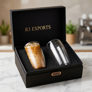 Tasse à café/thé en borosilicate artisanale personnalisée avec logo, 430 ml, moderne, réutilisable, unisexe, pour cadeaux d'entreprise, kits promotionnels de bienvenue - Product Image 6