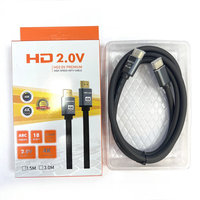 Câble haute vitesse HD 2.0 4K UHD 60Hz plaqué or mâle-mâle 18 Gbps pour moniteur de jeu, téléviseur, projecteur