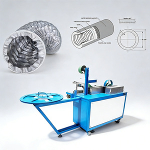 Máquina para Fabricar Ductos de Aire HVAC con Lámina de PVC Reforzada con Clip de Acero, Máquina para Ductos Flexibles de PVC con Clip de Acero para Tubos de Chimenea - Product Image 2
