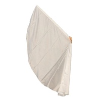Drapeaux en soie Nayaking Ailes d'Ange avec tiges, bannière en soie translucide semi-circulaire peinte à la main, légère et fluide comme des plumes