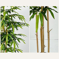 Plante artificielle Bambou porte-bonheur Grand pot en plastique Simulation de plantes hautes Aménagement paysager Décoration intérieure et extérieure Bonsaï
